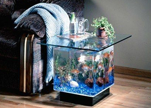 Aquarium In A Side Table